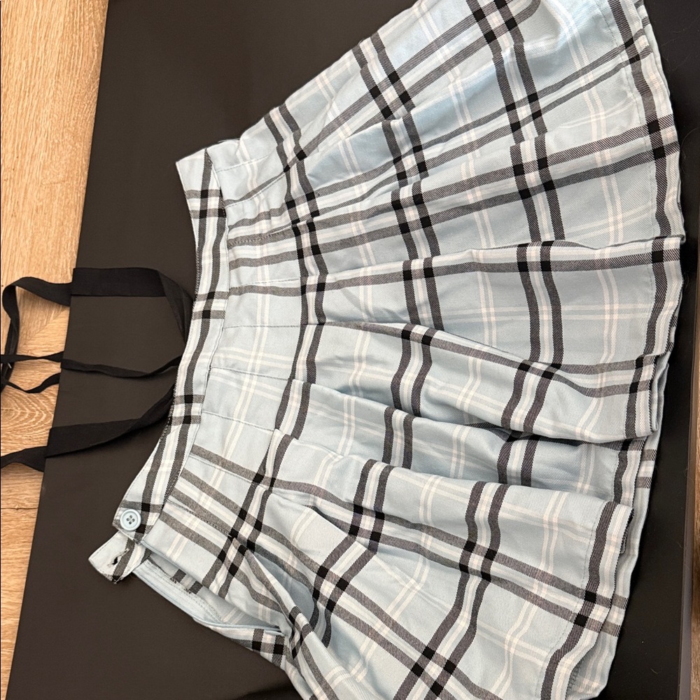 Forever 21 Blue and Black Plaid Skirt